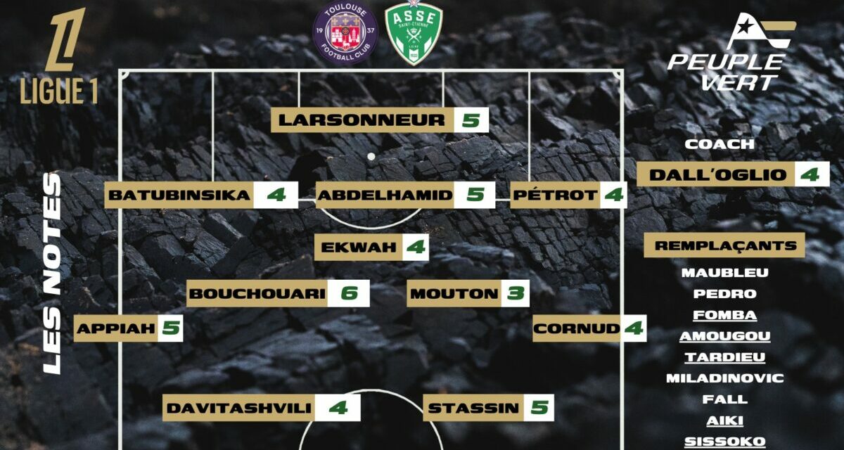 TFC-ASSE : Les notes de la rédac' et l'homme du match !