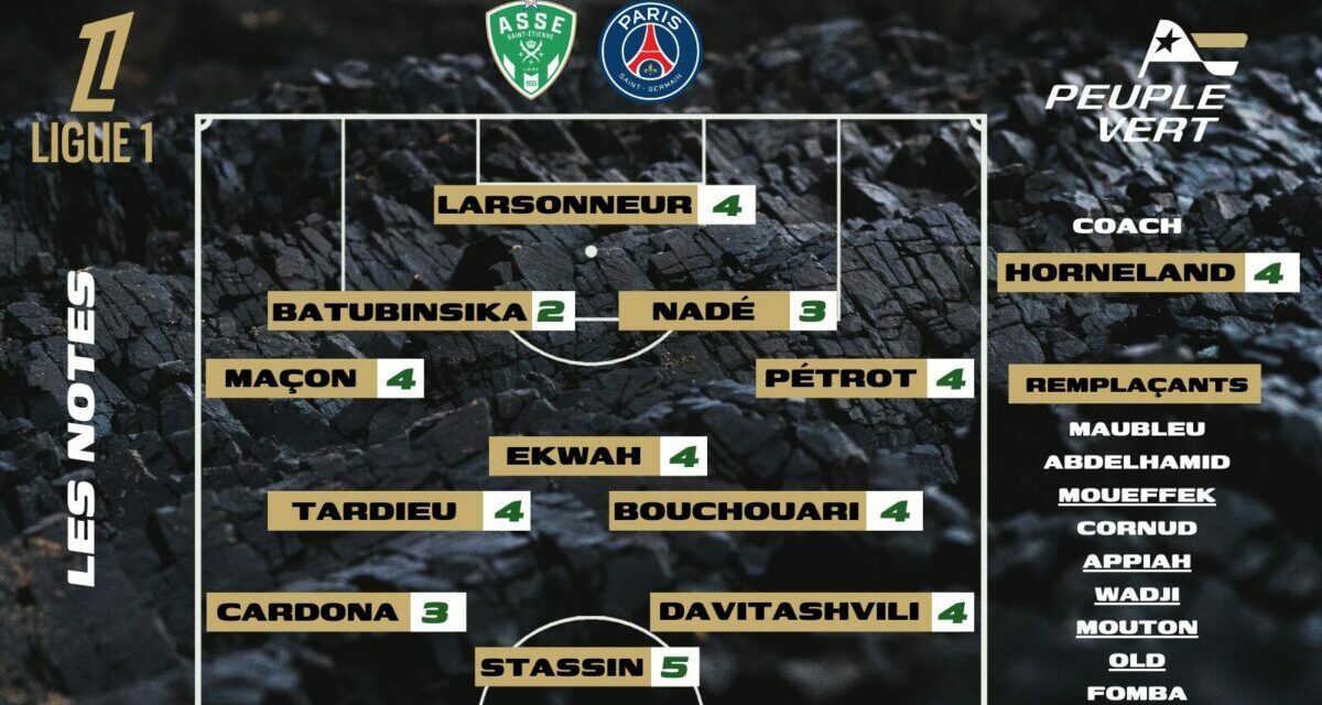 ASSE-PSG : Les notes de la rédac' et l'homme du match !